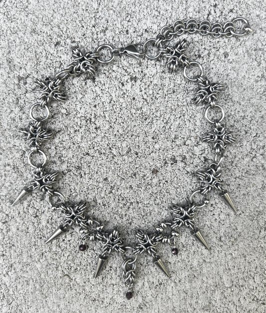 X Spike Necklace