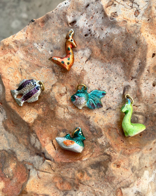 WEIRD ENAMEL ANIMAL CHARMS